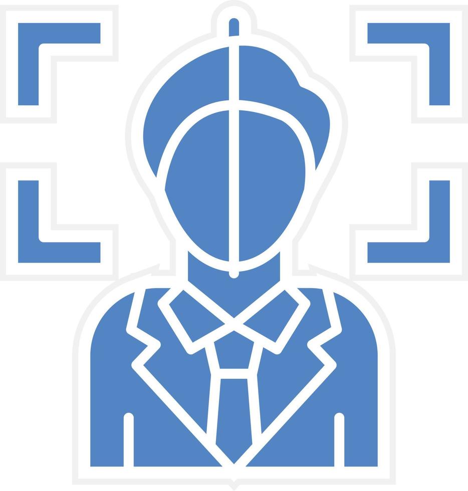 Face Scan Vector Icon Design