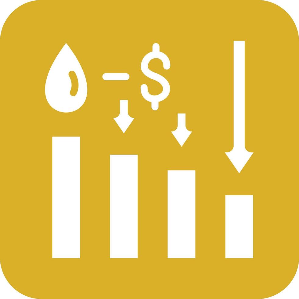 Oil Price Decrease Icon Vetor Style vector