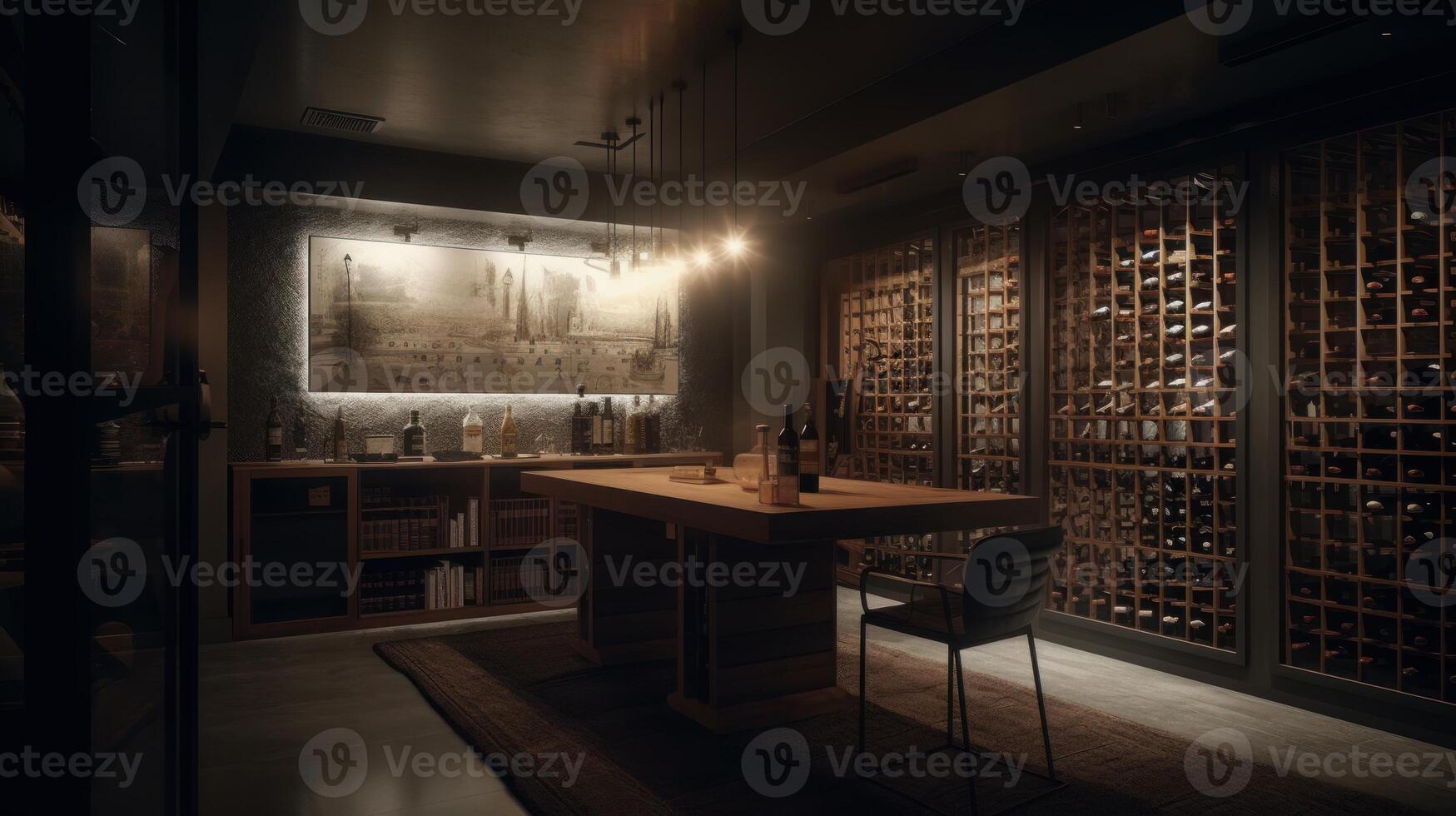 A beautiful glass theme room's designer interior photo