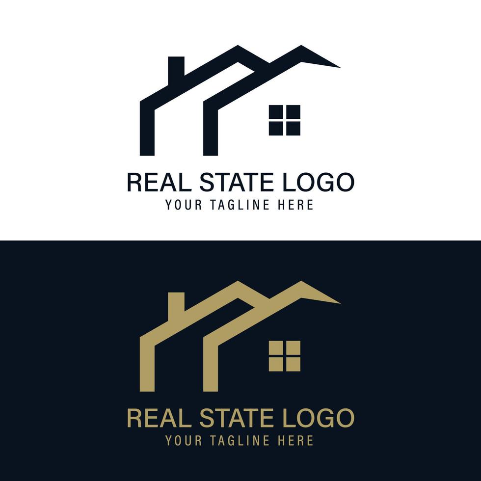 Logo design for real estate vector