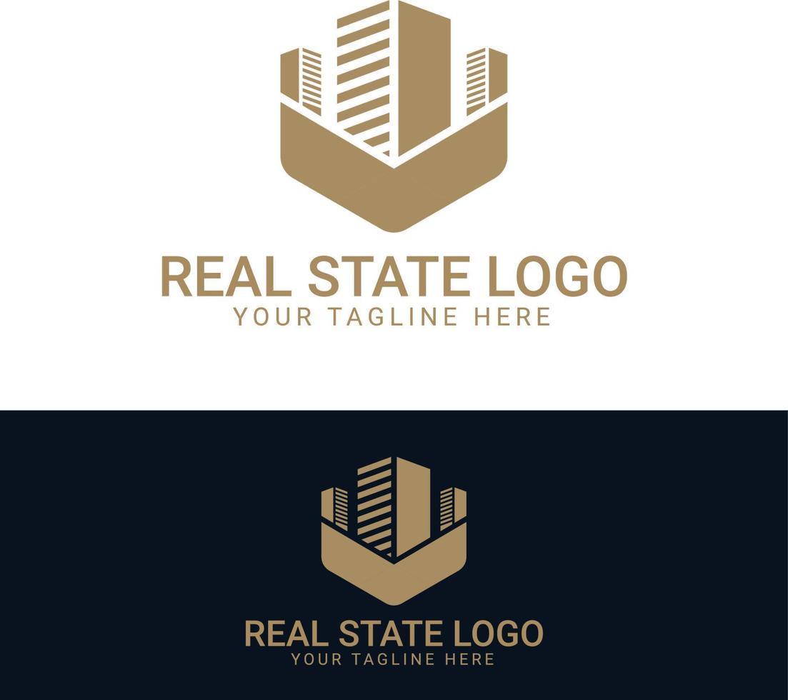 Logo design for real estate vector