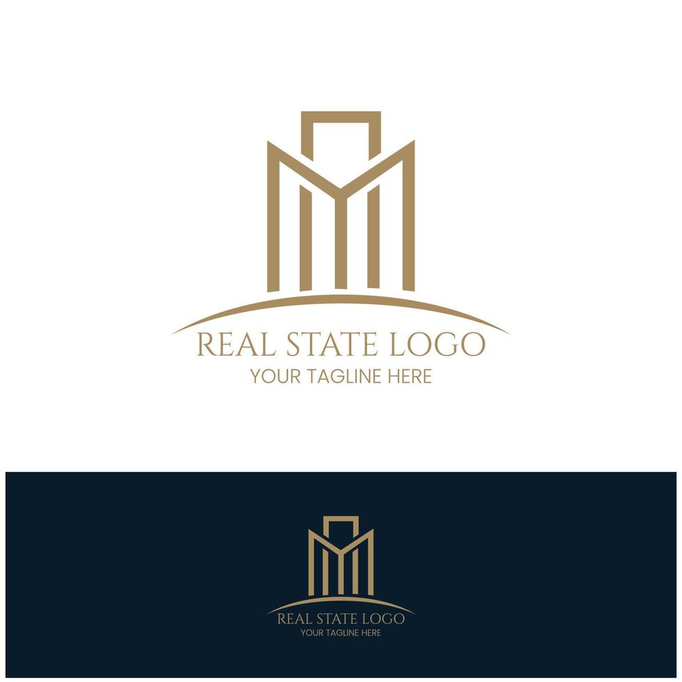 Logo design for real estate vector