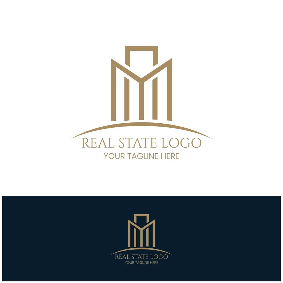 Logo design for real estate vector