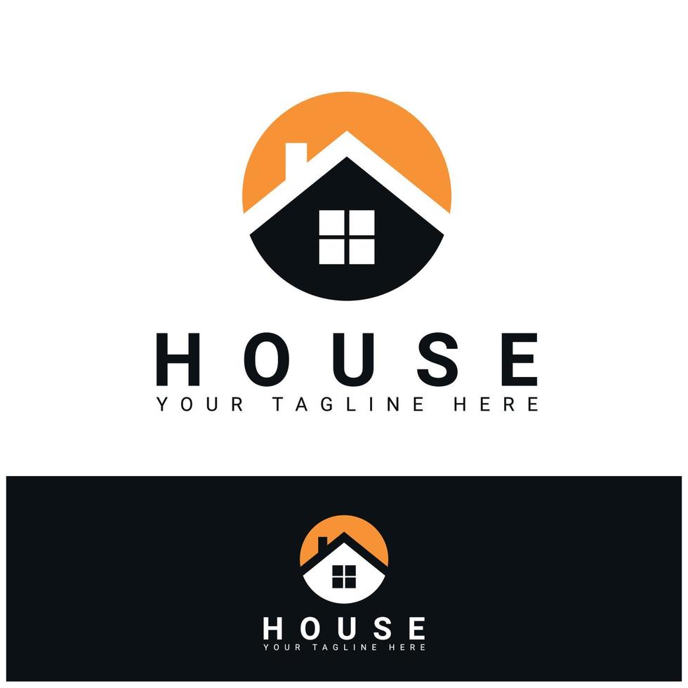 Logo design for real estate vector