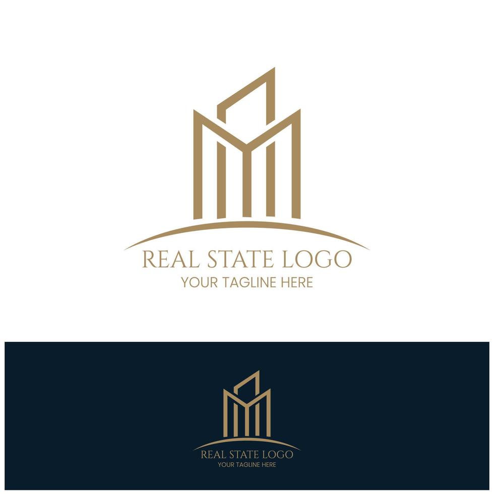 Logo design for real estate vector