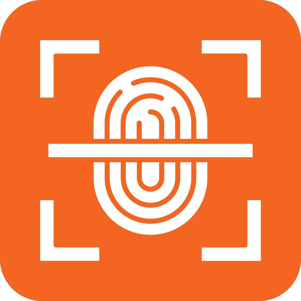 Fingerprint Scan Vector Icon Design