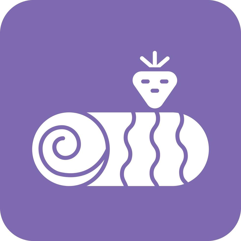 Roll Cake Vector Icon Design