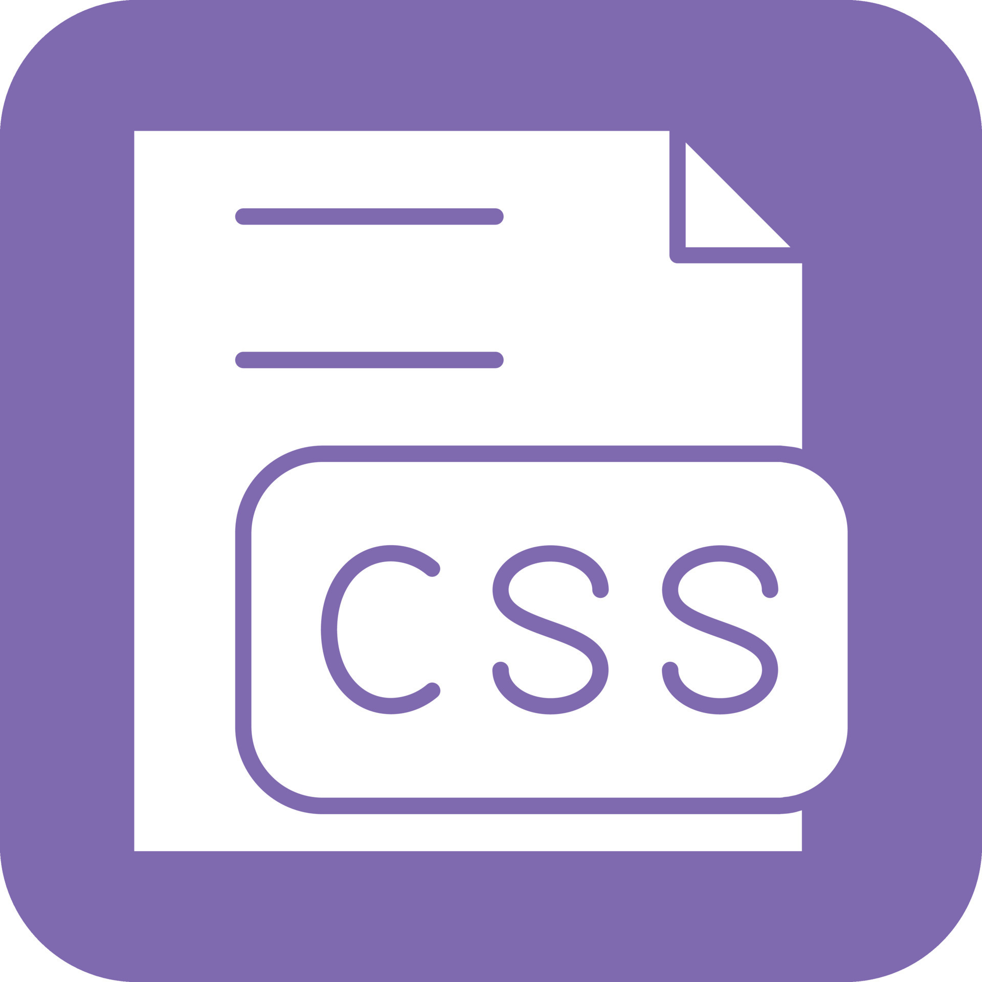 CSS File Icon Vetor Style 22886149 Vector Art at Vecteezy