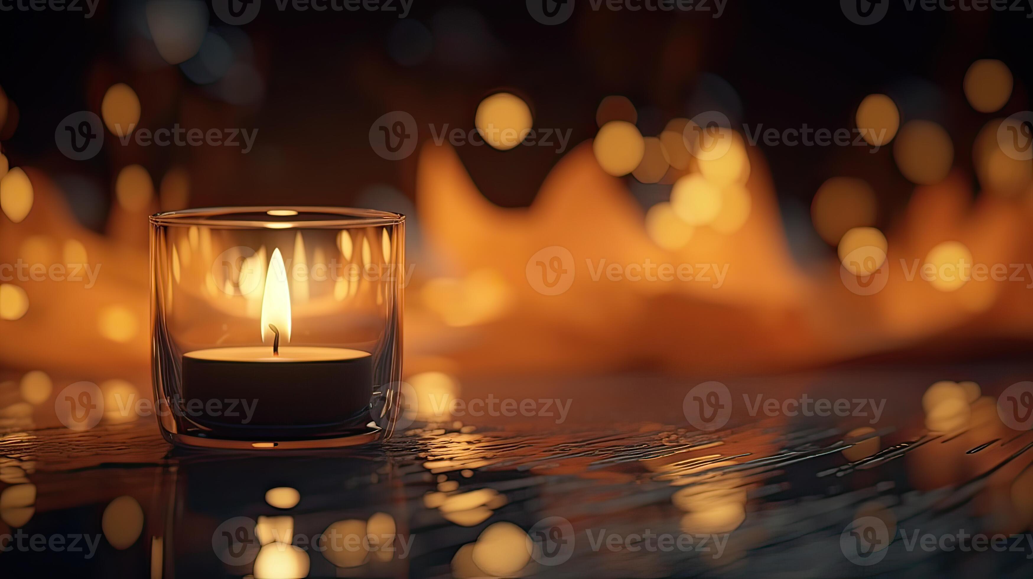 candles burn in glass jars. Comfort at home. Candle in a brown jar. Scent and light. Scented