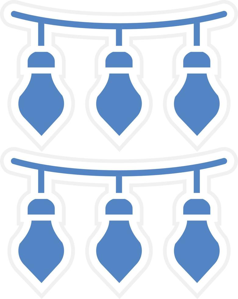 New Year Lights Vector Icon Design