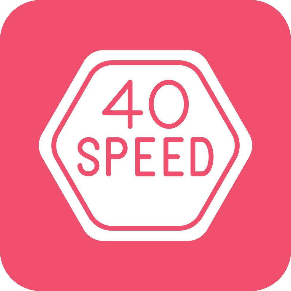 40 velocidad límite vector icono diseño