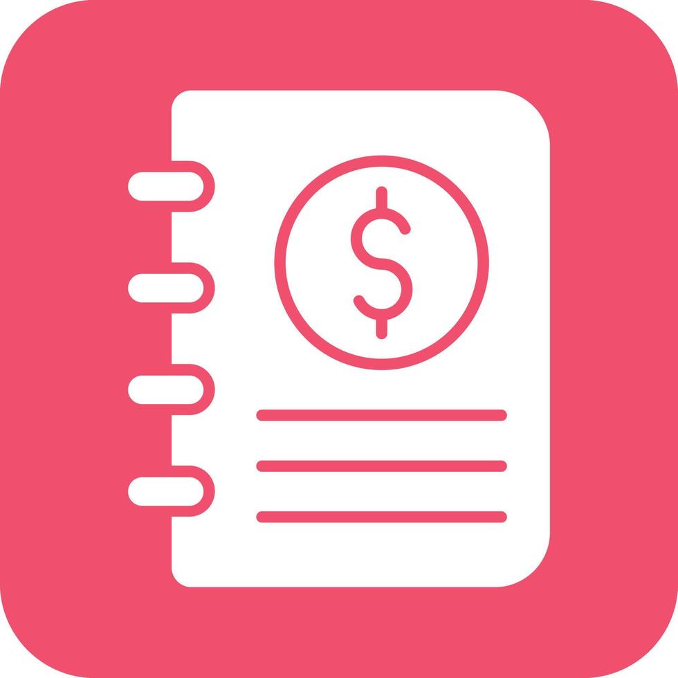 Accounting Book Vector Icon Design