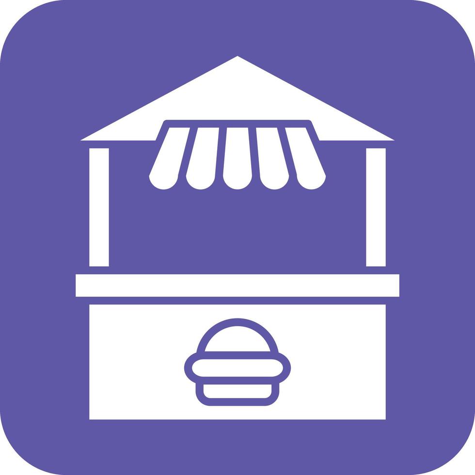 Burger Cart Vector Icon Design