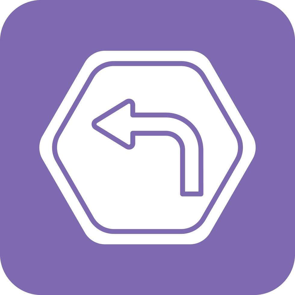 Turn Left Vector Icon Design