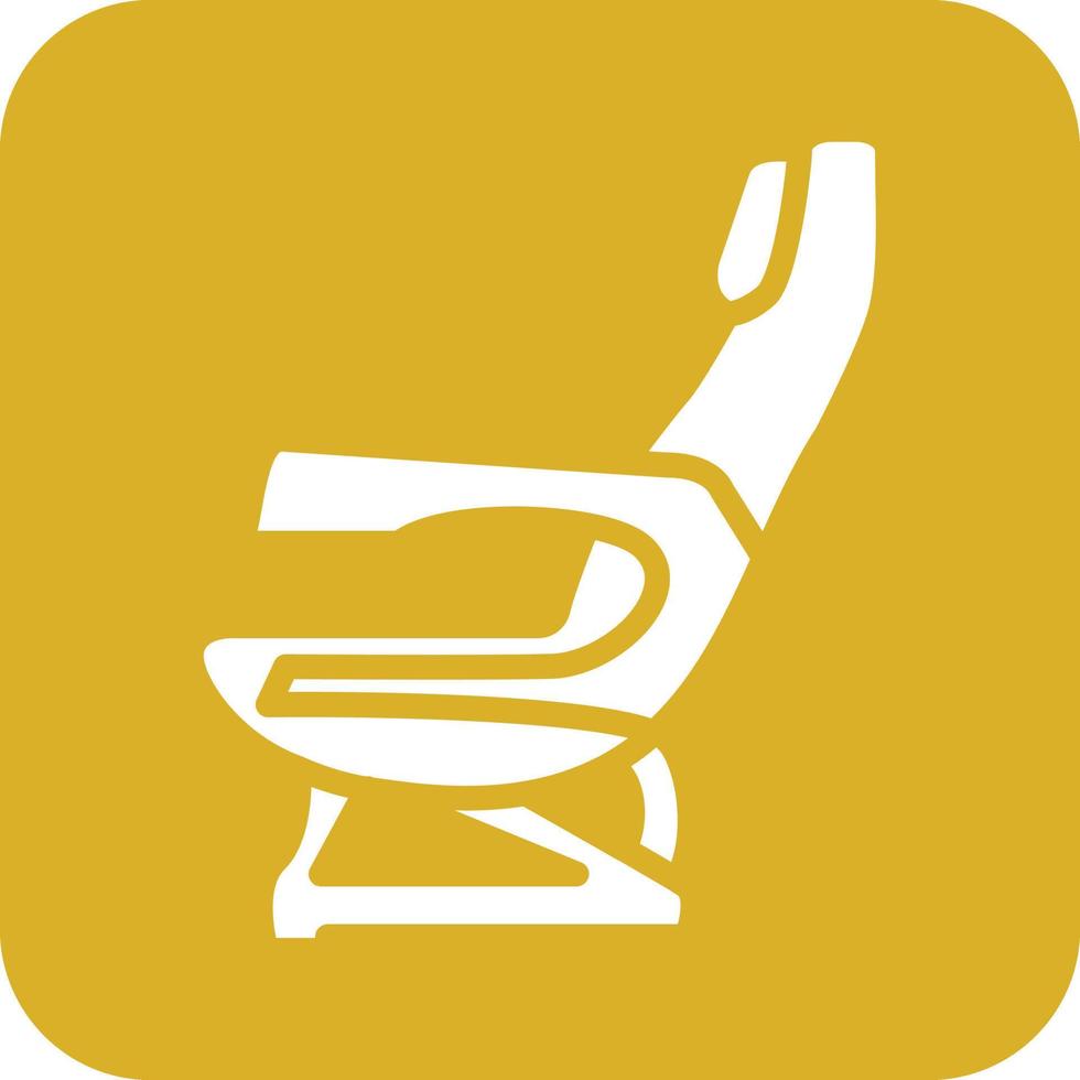 Airplane Seat Vector Icon Design
