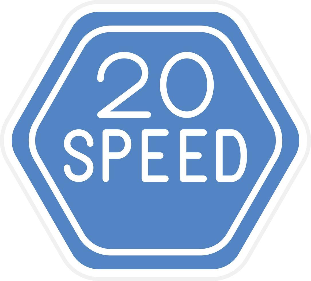 20 Speed Limit Vector Icon Design