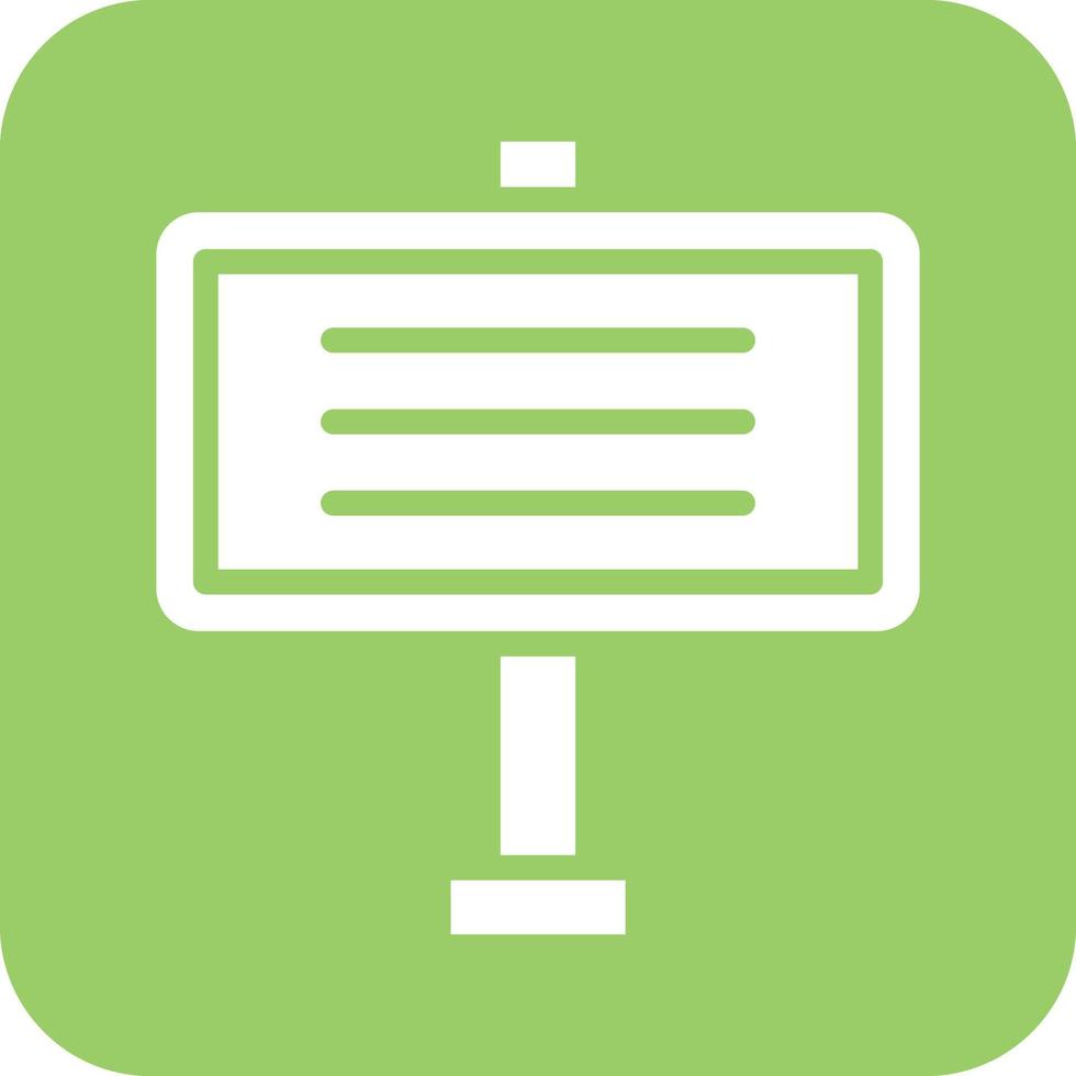 Signboard Vector Icon Design