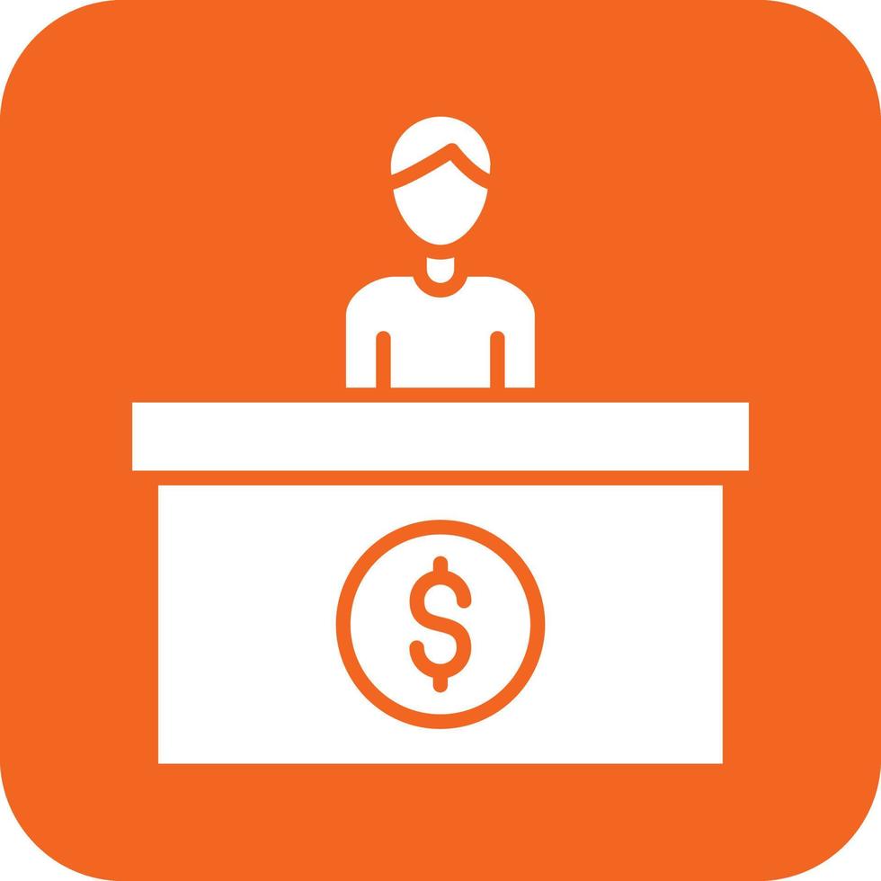 Cash Counter Icon Vetor Style vector