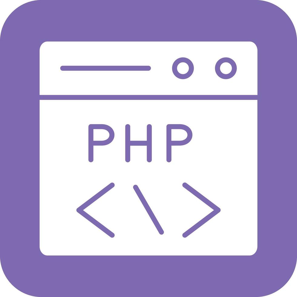 PHP Coding Vector Icon Design