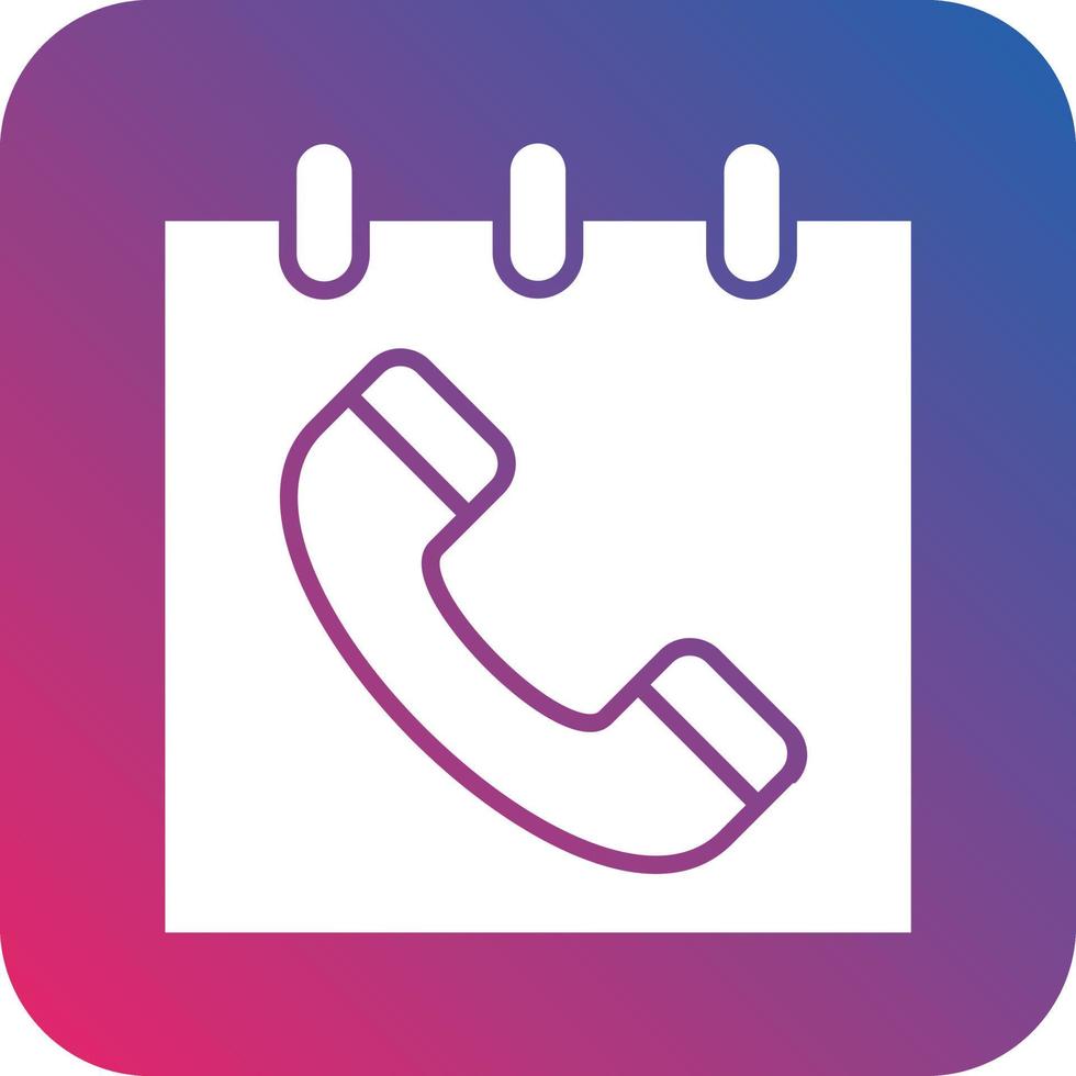 Schedule Call Icon Vetor Style vector