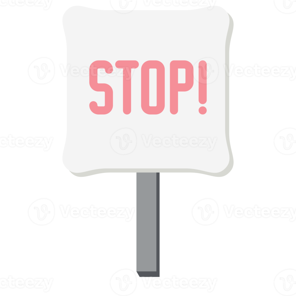 Placard Stop Demonstration Public Awareness Protest Signboard Stick png