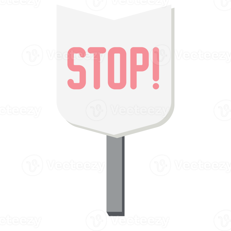 Placard Stop Demonstration Public Awareness Protest Signboard Stick png