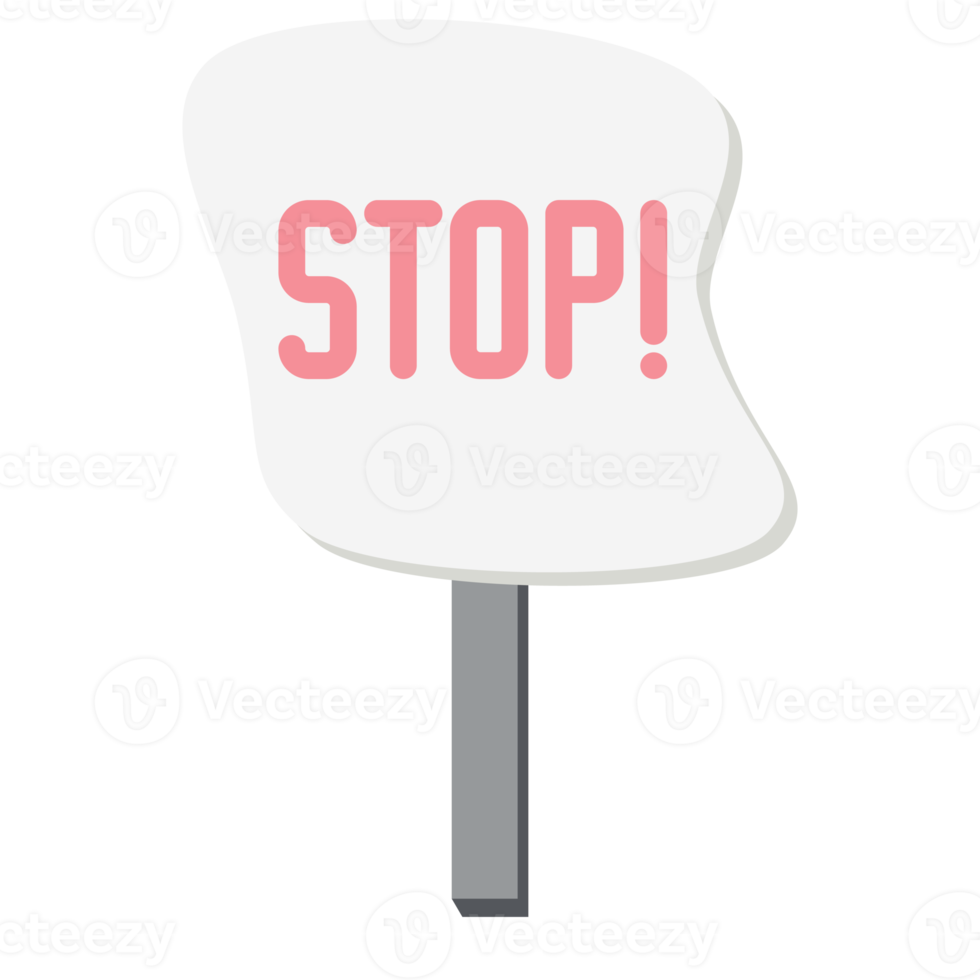 Placard Stop Demonstration Public Awareness Protest Signboard Stick png