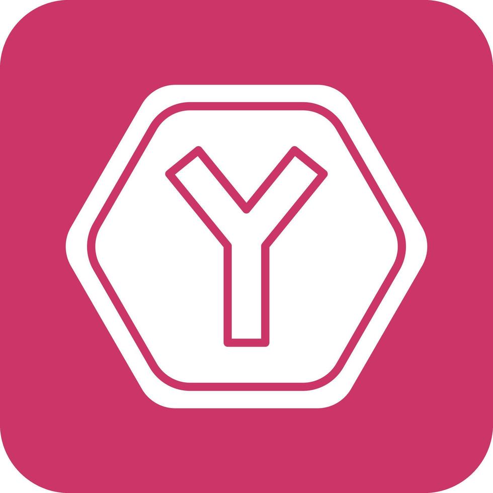 Y Intersection Vector Icon Design