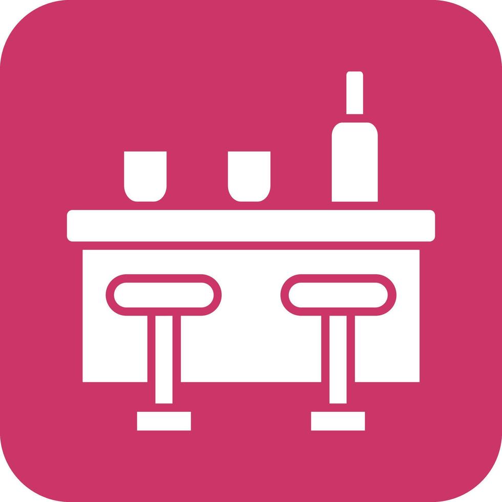 Bar Counter Vector Icon Design