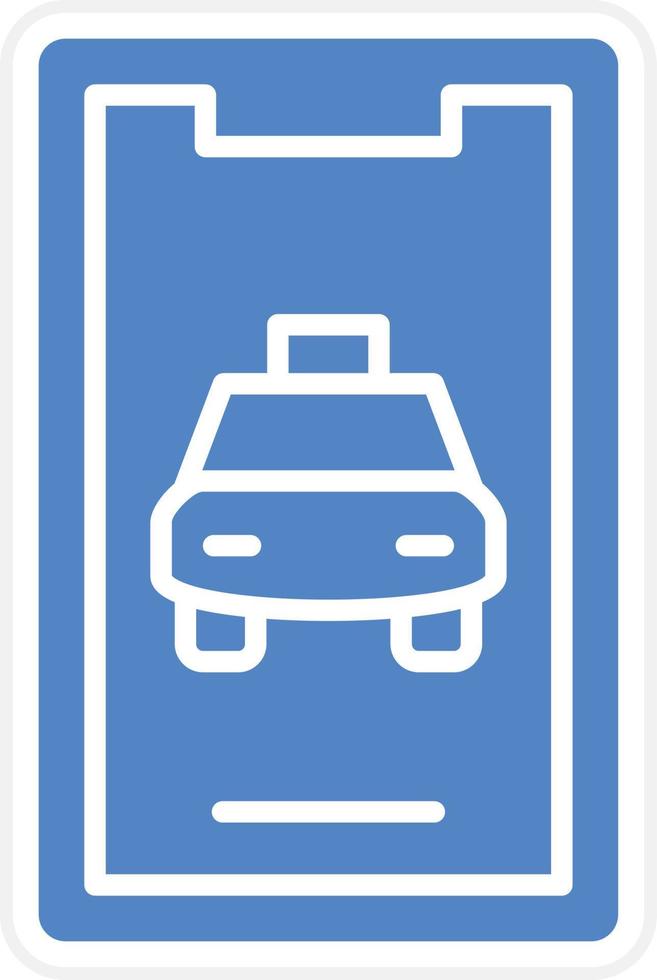 Mobile Taxi Vector Icon Design