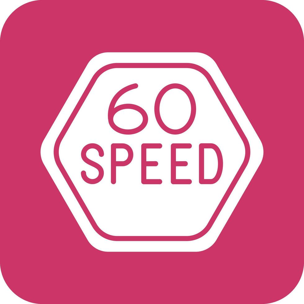 60 Speed Limit Vector Icon Design