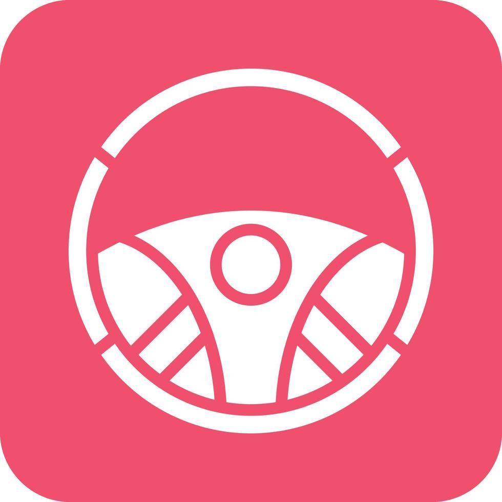 Steering Wheel Vector Icon Design