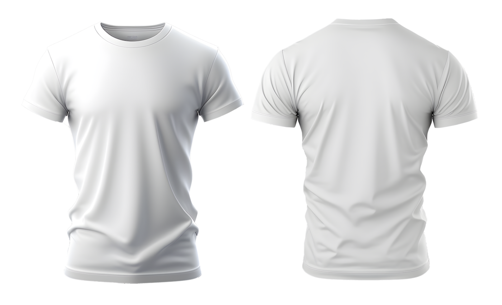 plain white t-shirt mockup template, with view,front, back, edited ai generated illustration with transparent background png thumbnail