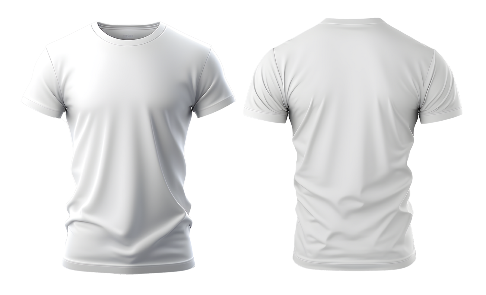 plaine blanc T-shirt maquette modèle, avec vue, avant, dos, édité ai généré illustration avec transparent Contexte png la vignette