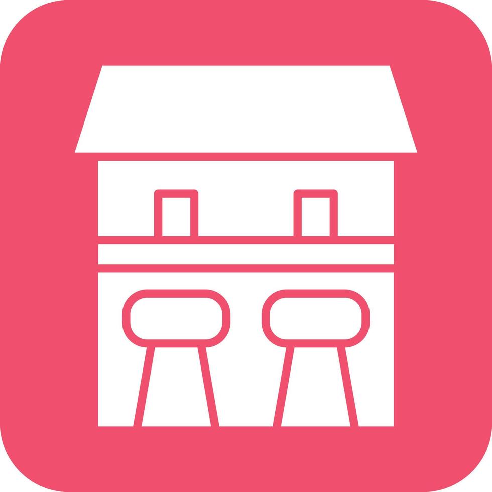 Bar Counter Icon Vetor Style vector