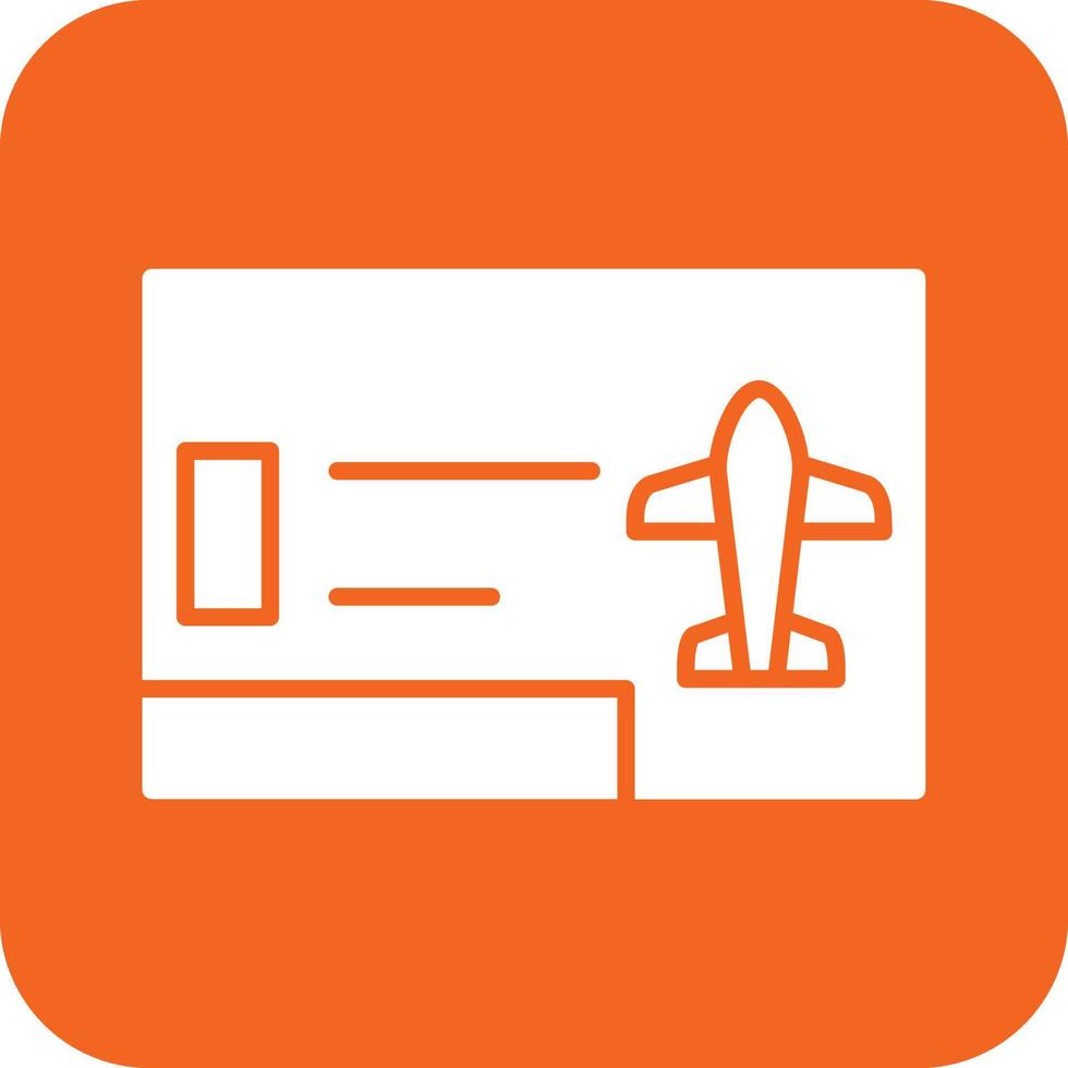 Plane Ticket Vector Icon Design