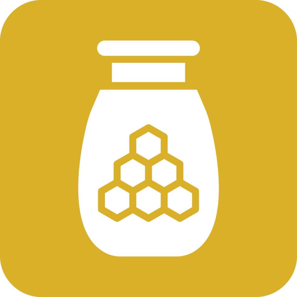 Honey Jar Vector Icon Design