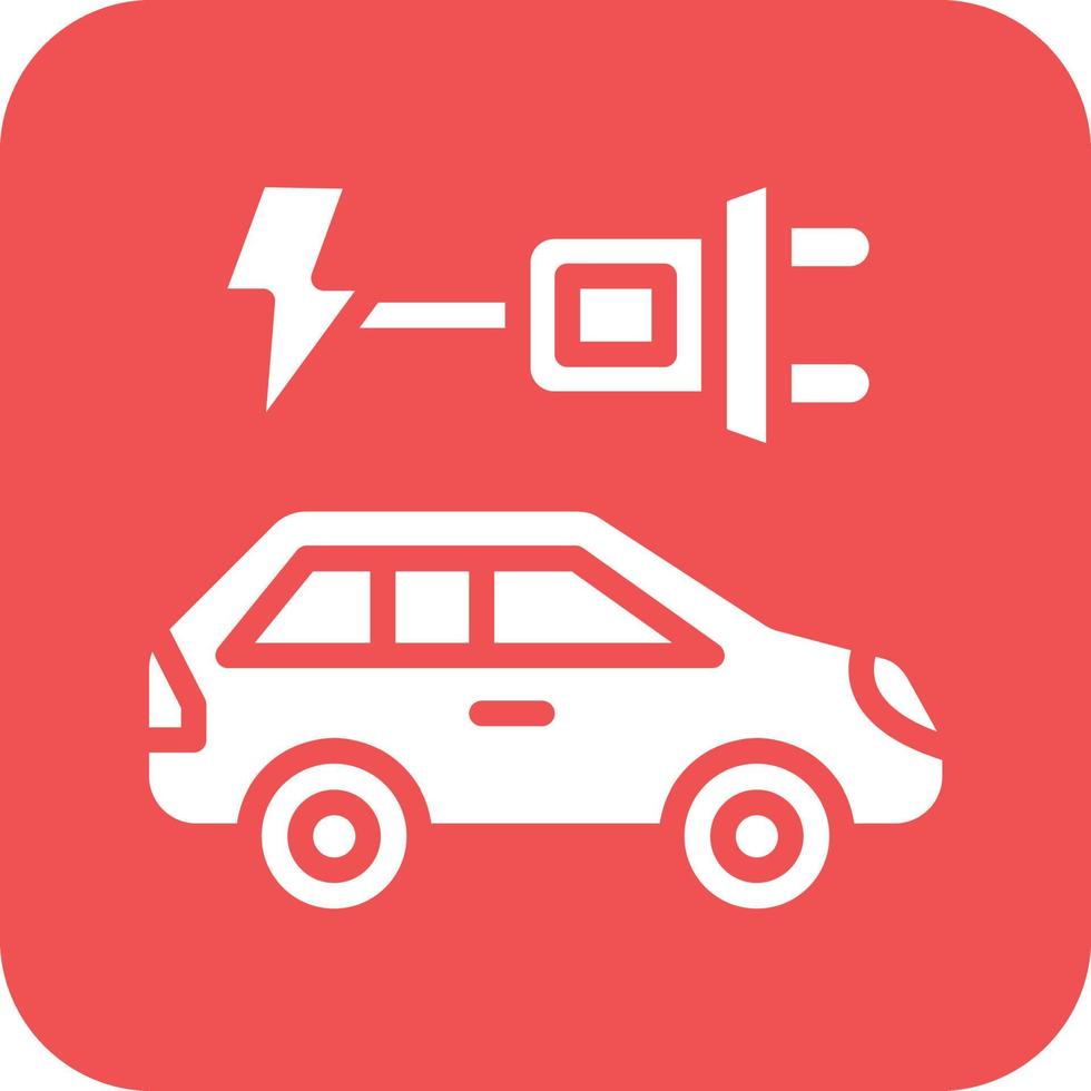Electric Car Vector Icon Design