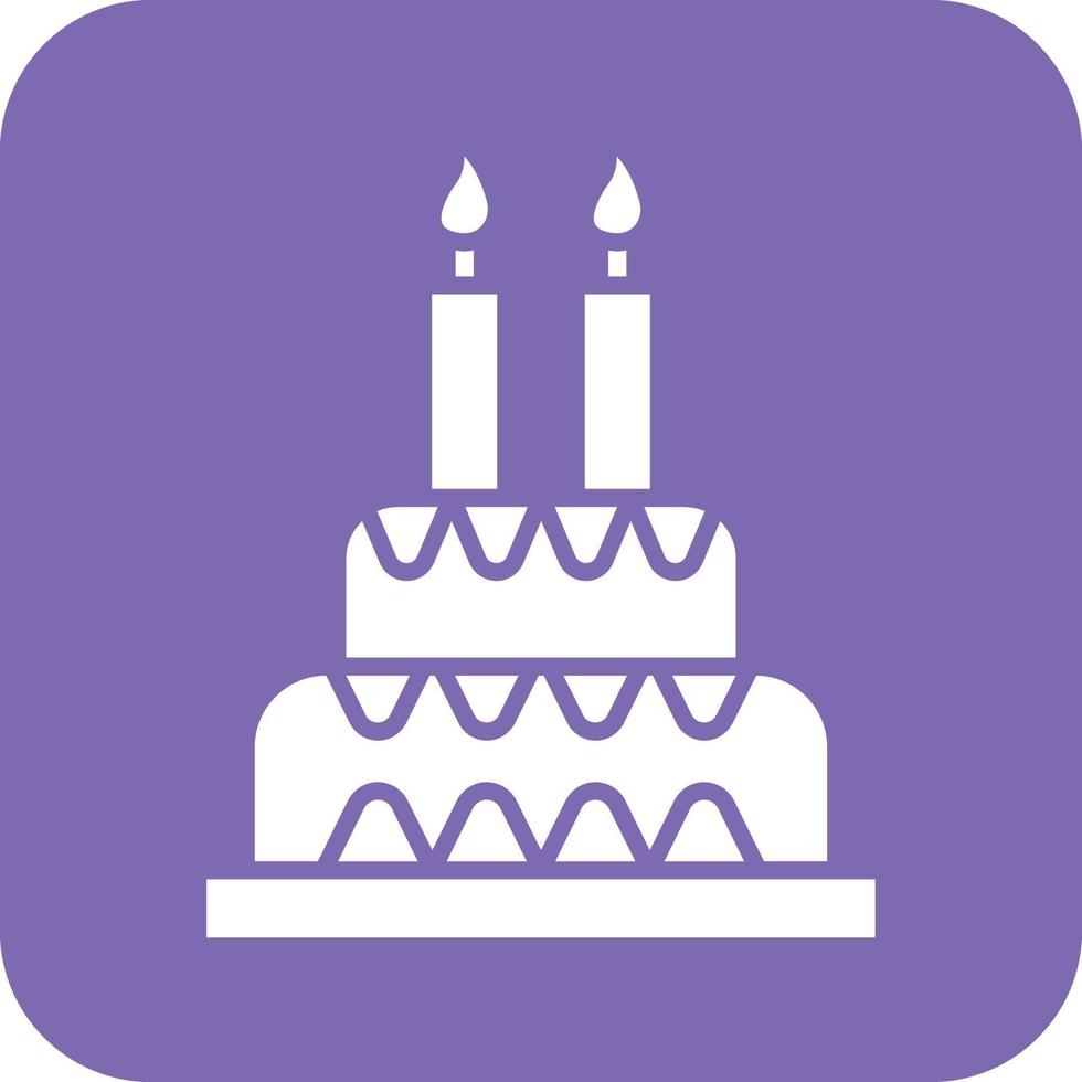 diseño de icono de vector de pastel de cumpleaños