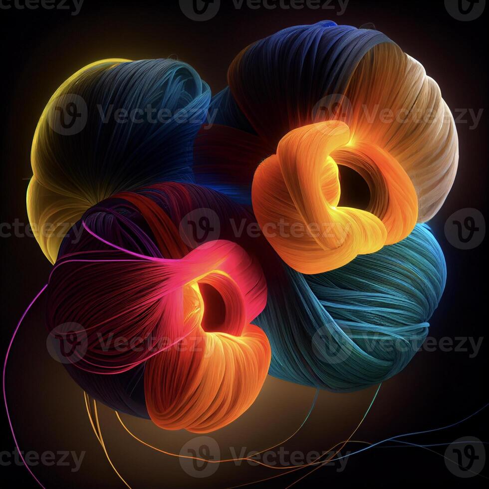 group of balls of yarn sitting on top of each other. . photo