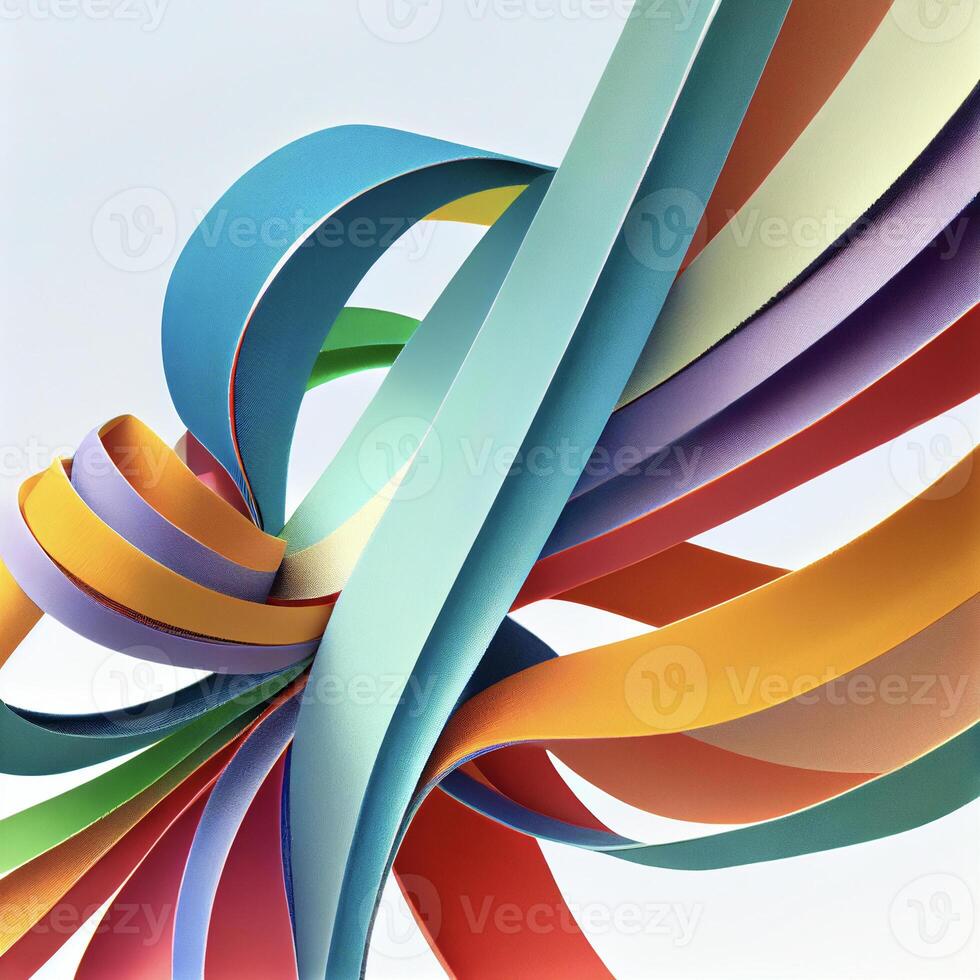 close up of a bunch of colorful ribbons. . photo