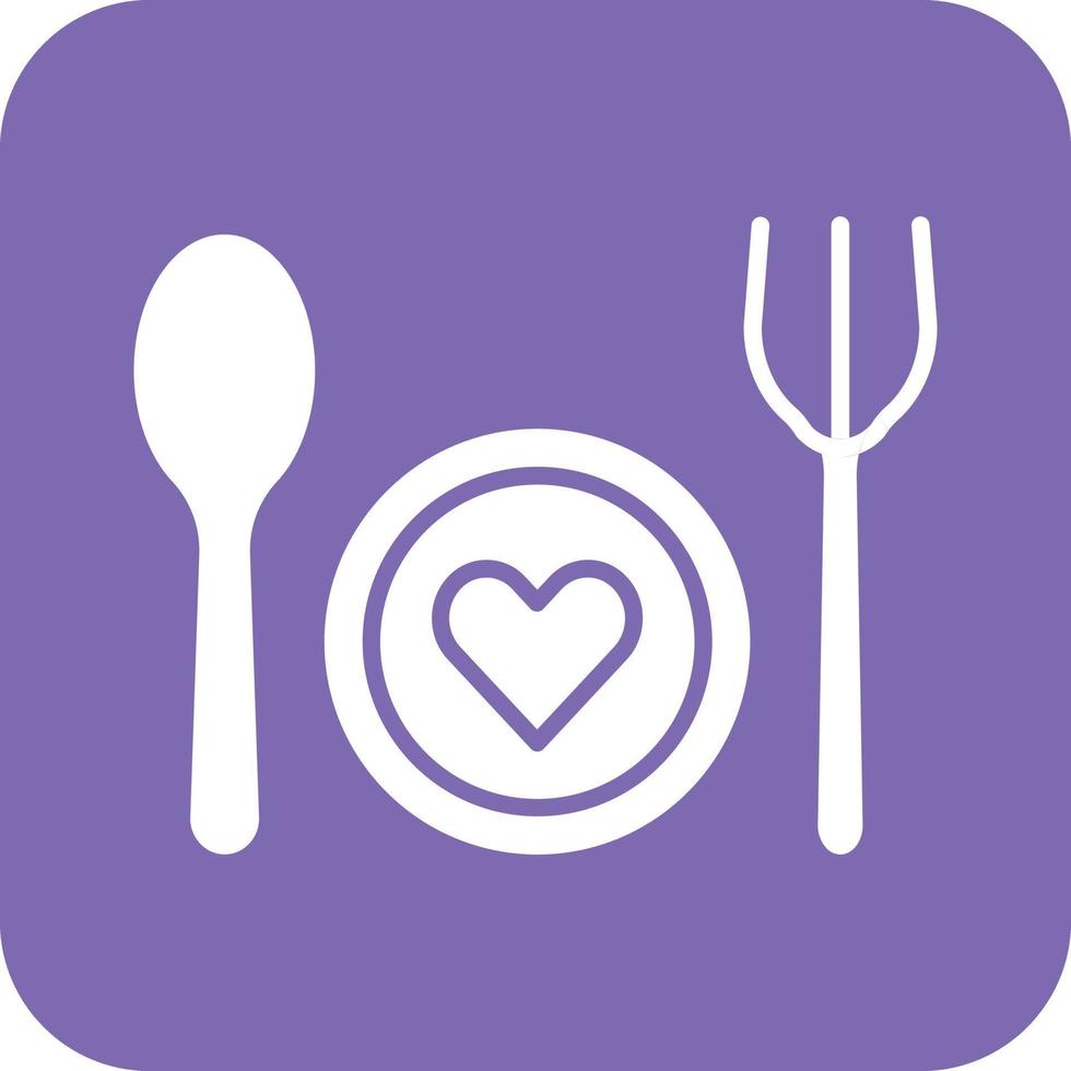 Wedding Dinner Vector Icon Design