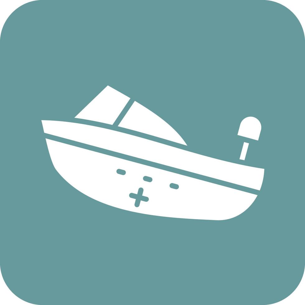 Rescue Boat Vector Icon Design