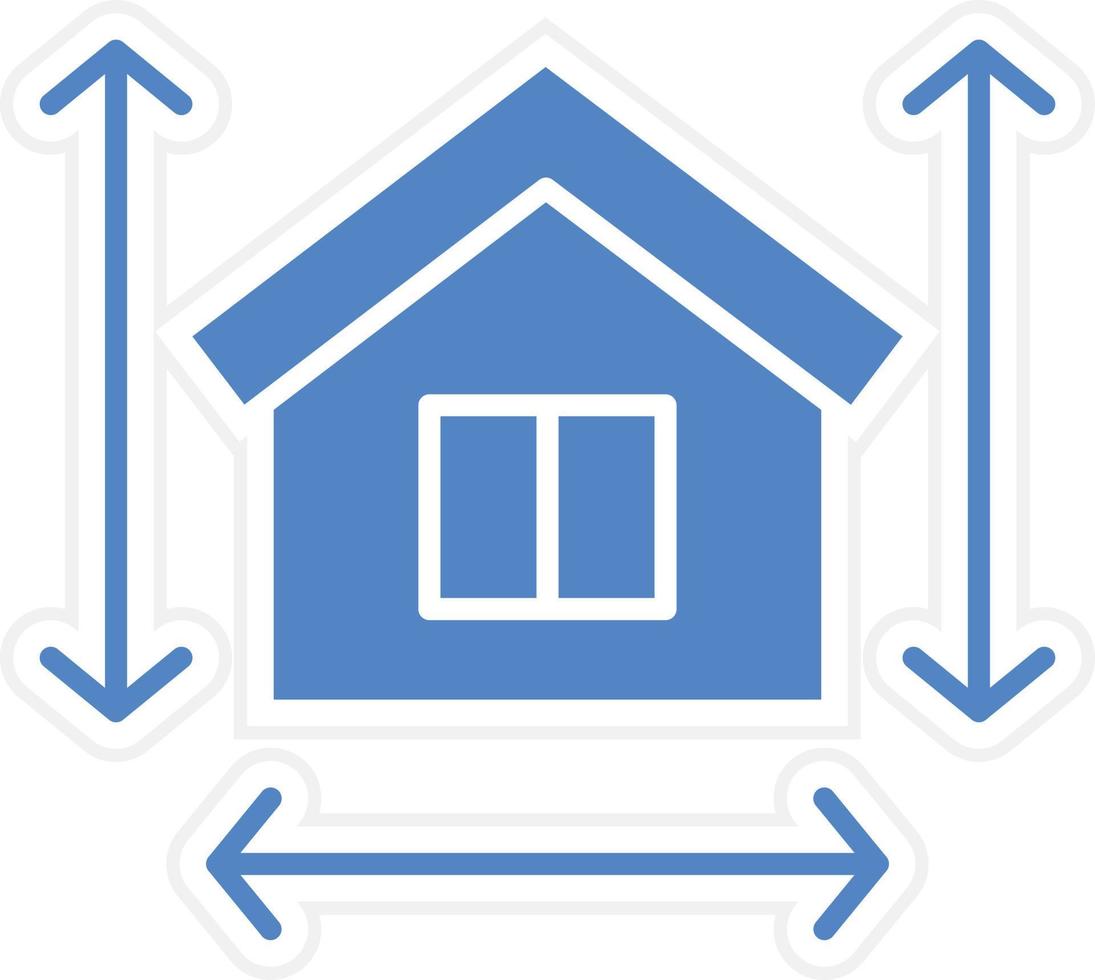 House Measurement Icon Vetor Style vector