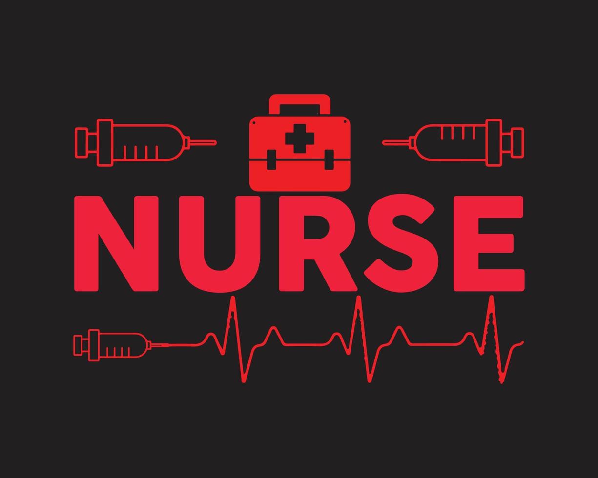 Nurse T-shirt Design vector