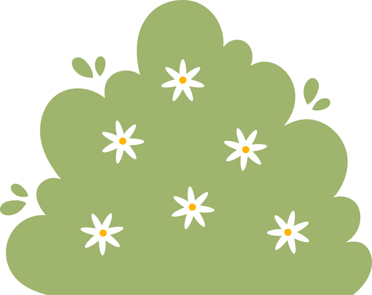 cute simple bush illustration png