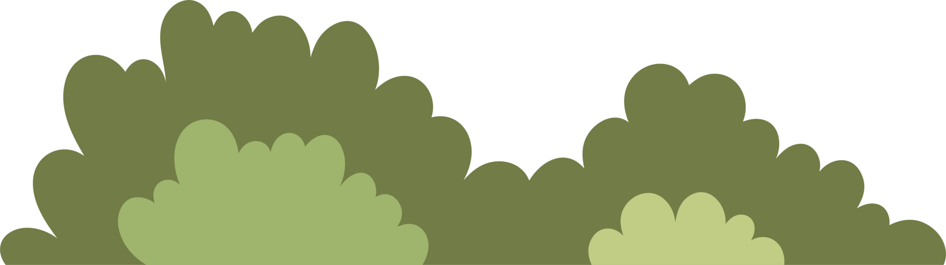 cute simple bush illustration png