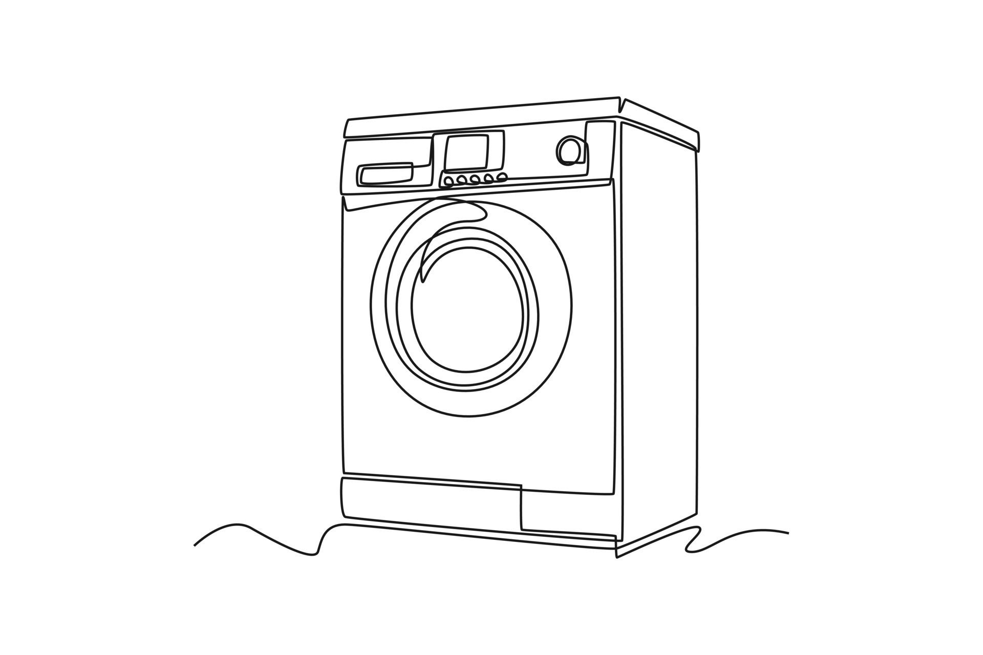 How to Draw a Washing Machine