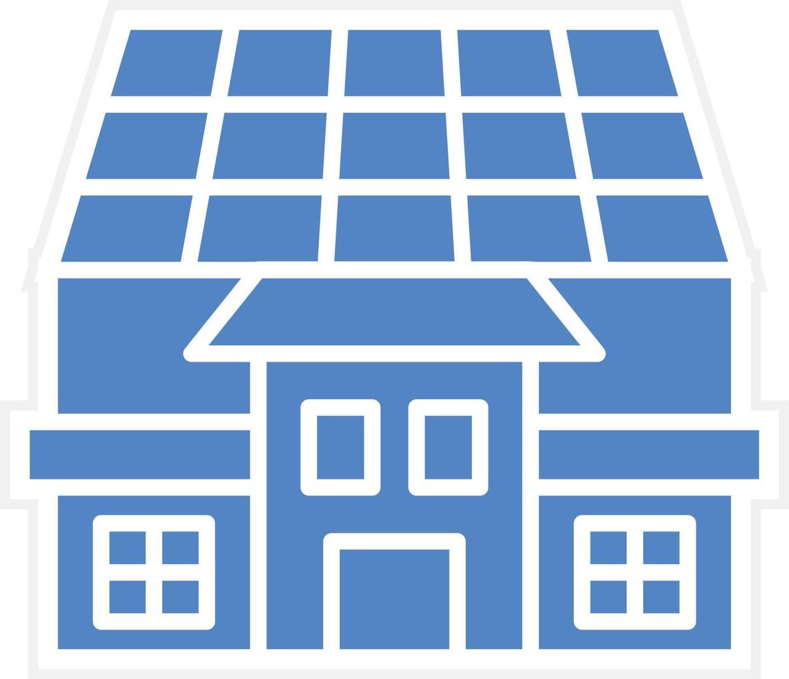 Solar House Icon Vetor Style vector