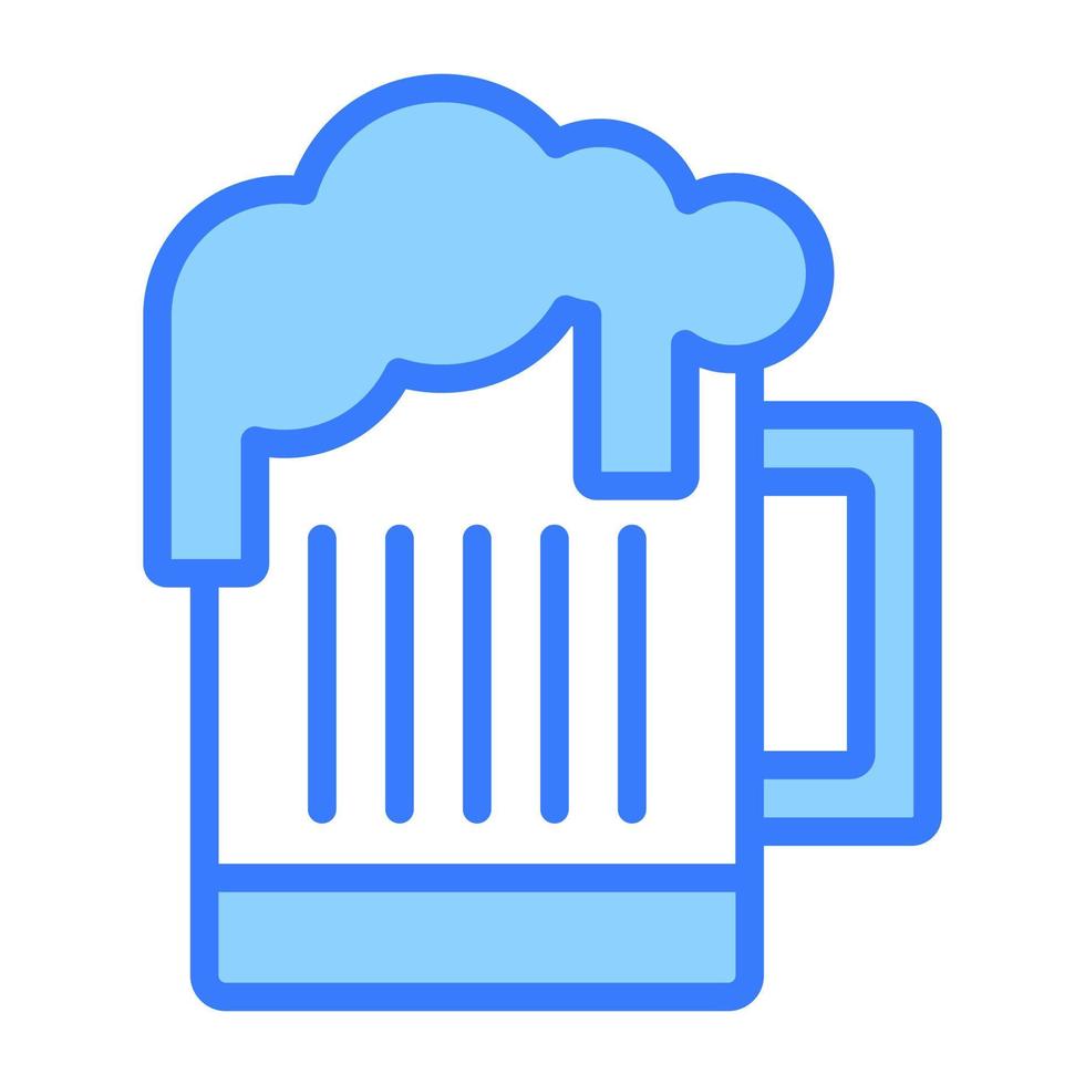 Cheers vector icon in new style, editable design of beer mug